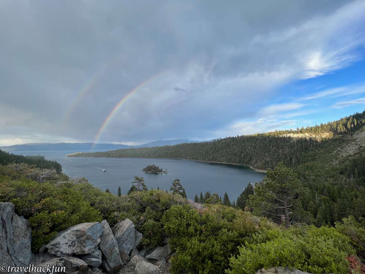 【太浩湖景點】Emerald Bay State Park 翡翠灣州立公園|壯麗湖灣・瀑布健行・維京城堡 39 Emerald Bay State Park,翡翠灣州立公園,Vikingsholm,Rubicon Trail,Eagle Falls 38